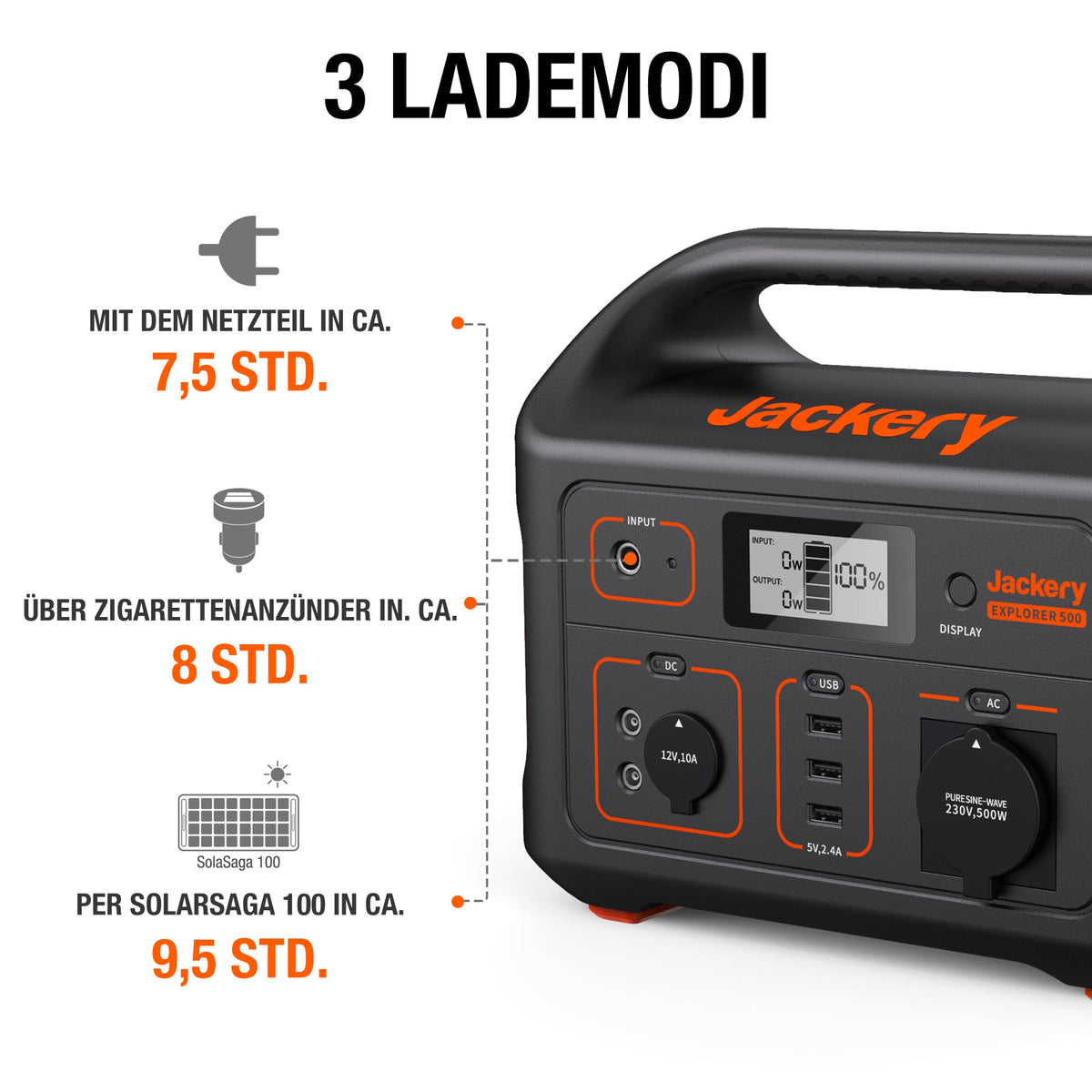 Jackery Explorer 500 Tragbare Powerstation (Generalüberholt) – Bild 4